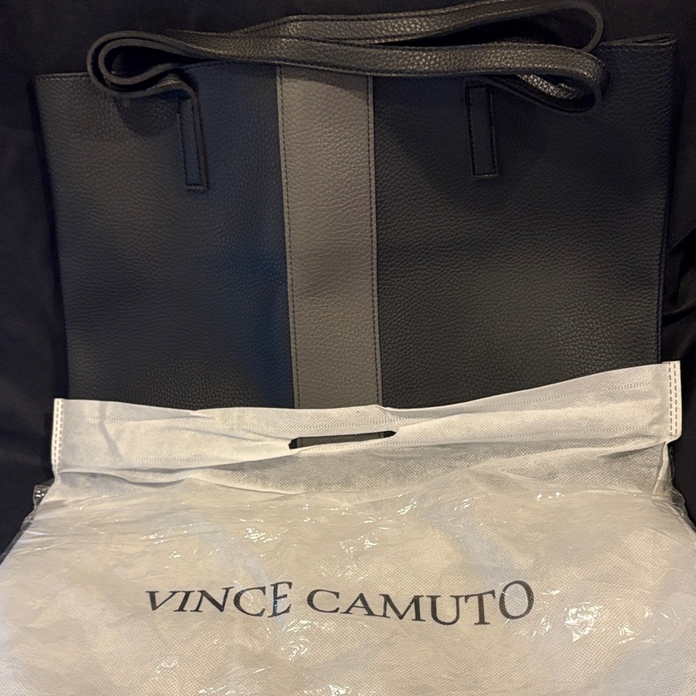 Vince Camuto Two-Tone Black and Gray Tote